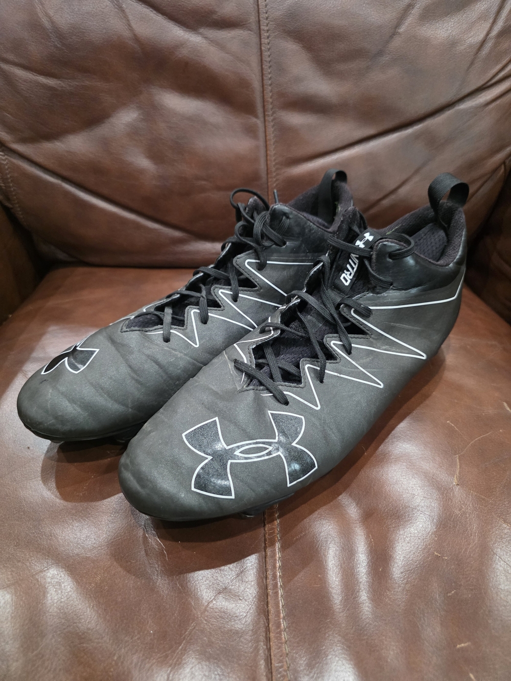Under Armour Men’s Black Football Cleats - Lightweight Support